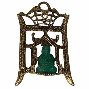 Vintage Buddha in a pagoda Charm